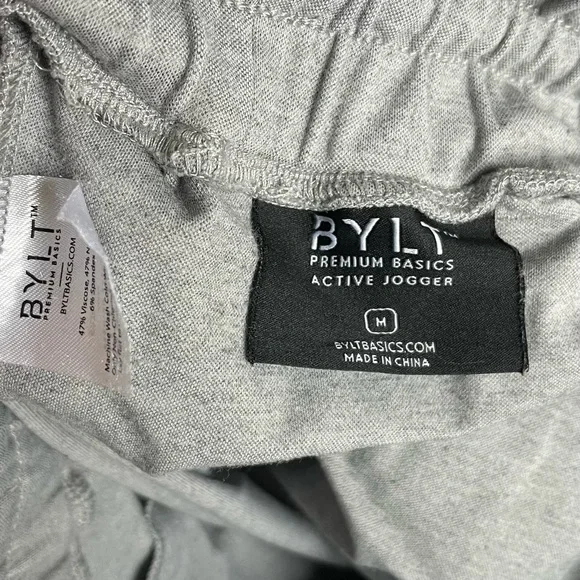 BYLT Gray Active Jogger Men Sz M Tapered Leg Performance Gym Training Pants - Picture 2 of 10